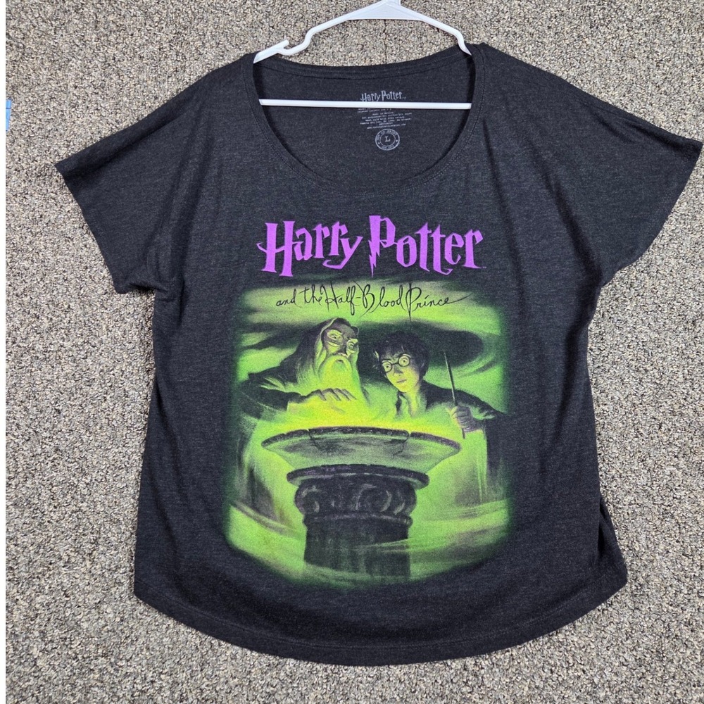 Harry Potter T-Shirt Women Large Gray Half-Blood Prince Graphic Out of Print